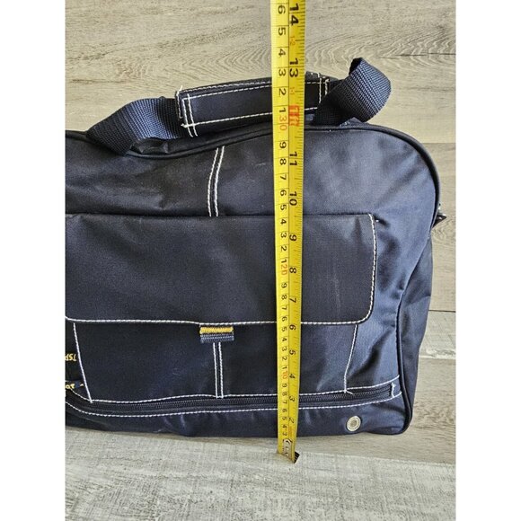 Vtg EASTSPORT Duffle Bag Navy Blue Medium Gym TRAVEL Weekender Duffle 1990s - Picture 9 of 12